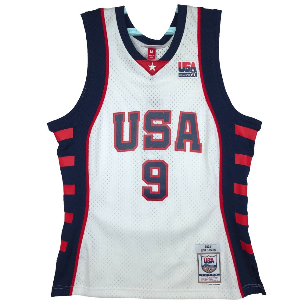 Lisa Leslie USA Olympics Mitchell & Ness NBA‎ Medium Jersey 2004 White #9 NWT